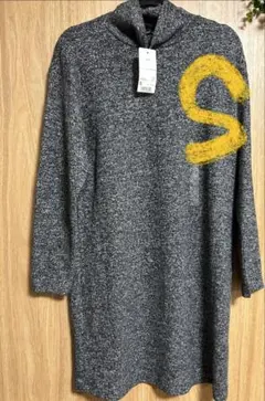 UNIQLO ソフトニットフリースワンピース ダックグレー Sサイズ