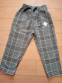 チェック柄ストレートパンツ