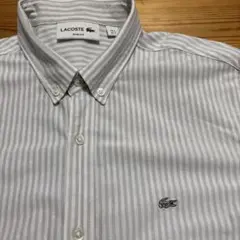 LACOSTE ストライプ 半袖シャツ S