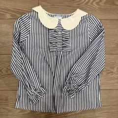 【新品未使用】jacadi ストライプ長袖シャツ 5A 110cm