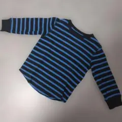 baby GAP 黒と青のストライプ Tシャツ 2歳
