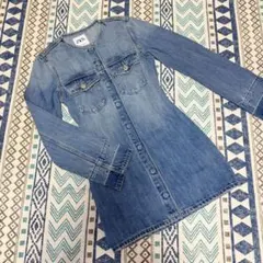 ZARA ザラ デニムワンピース 長袖 ブルー
