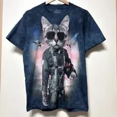 THE MOUNTAIN ザマウンテン 猫 パイロット 半袖 tシャツ ①