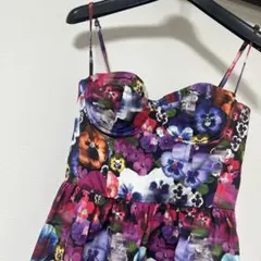 スカル×パンジー柄 キャミワンピースのサムネイル