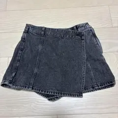 GU デニムラップスコート　ダークグレー　M