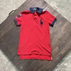 8SM1 Ralph Lauren ポロシャツ　ビッグポニー　赤　古着used