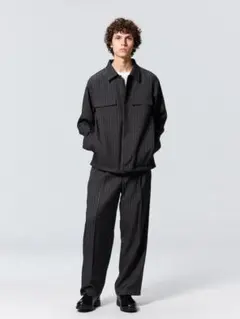 【完売品】ツータックバギースラックス ストライプ M GU