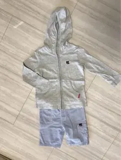 ミキハウス　ダブルビー　パーカー　ハーフパンツ　上下セット　ダブルB