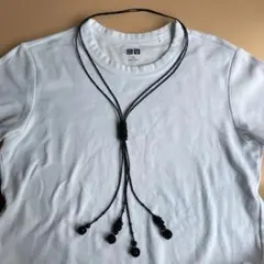 ブラックビーズネックレス