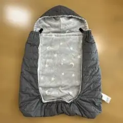【美品】抱っこ紐ブランケット　フリース 星柄 おくるみ フード付き