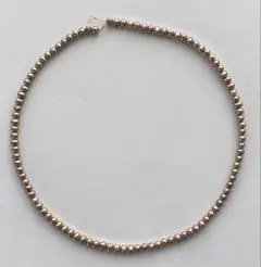 淡水パール　約4〜4.5ミリ　アッシュカラー　約40センチ