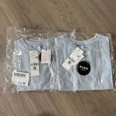 【新品タグ付き】110cm×120cmキッズベーシックコットン半袖Tシャツ 2点のサムネイル