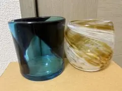 琉球ガラス　コップ 2個セット　グラス 沖縄工芸村