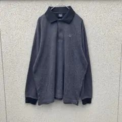 2944【イグニオ】L♡長袖ポロシャツ ゴルフ 細ストライプ ダークグレーのサムネイル