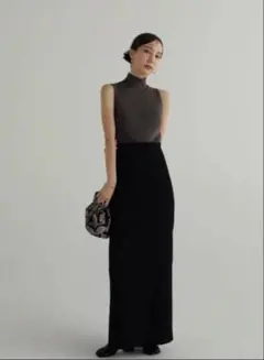 louren turtle neck knit tanktop