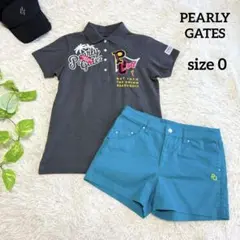 【パーリーゲイツ】美品 セットアップ ポロシャツ ショートパンツ レディース