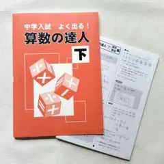 問題集テキスト 中学入試 よく出る！ 算数の達人 下