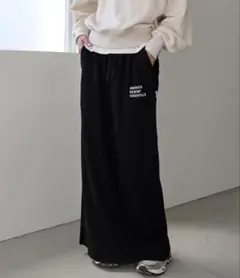 セルフカットリブANMEエンブロイダリーロゴタイトスカート