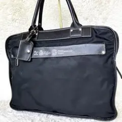 Felisi 【美品】フェリージ ナイロン×レザー 逆台形トート 19-23