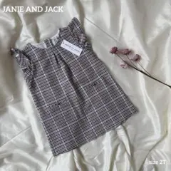 新品　タグ付きJANIE AND JACK チェック柄 ワンピース 2T 90