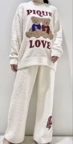 PIQUE LOVE テディベア ルームウェアセット