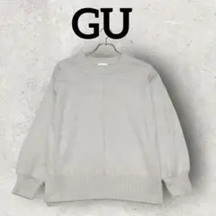 GU 長袖セーター クルーネックセーター レディース (M) ベージュ