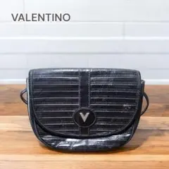 2300□VALENTINO ショルダーバッグ レザー ブラックbc11ytのサムネイル
