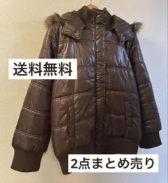 レディース　ダウンジャケット　2点　まとめ売り　ホワイト　ブラウン　LL