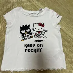 H&Mハローキティバッドバツ丸Tシャツサイズ90