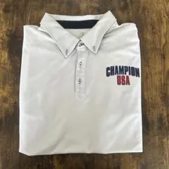 Champion USA ポロシャツ ホワイト　夏服 ゴルフ服　ゴルフウェア