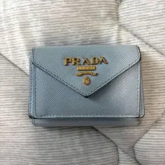 PRADA プラダ サフィアーノ 三つ折り財布 ライトブルーのサムネイル