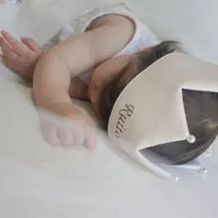 ❁名前入り❁　ベビークラウン シンプルクラウンアイボリー ハーフバースデー