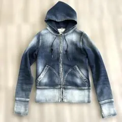 ⭐︎YANÜK ヤヌーク デニムブルー フード付きパーカー⭐︎S
