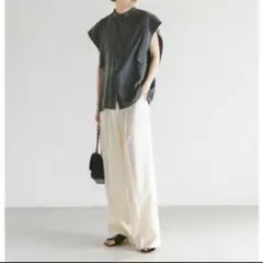 ローヘン lohenハイカウント ダブルクロス スリーブレス ブラウス
