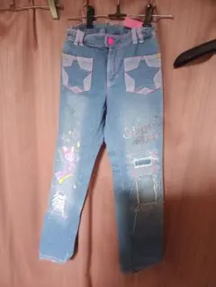 mezzopianoメゾピアノキッズデニムパンツ 星形ポケット
