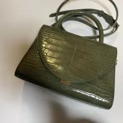 CHARLES & KEITH グリーン ショルダーバッグ