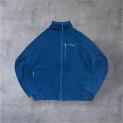 00s Columbiaコロンビアフリースジャケット刺繍ロゴ　ネイビー紺　XXL