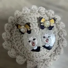 ピアス ガム風船 蝶々