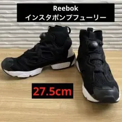 リーボック Reebok インスタポンプフューリーウルトラニットスニーカー 黒色