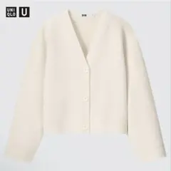 ユニクロ メリノブレンドショートカーディガン L