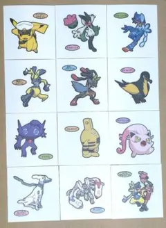 ポケモンパン デコキャラシール215弾　12枚セット