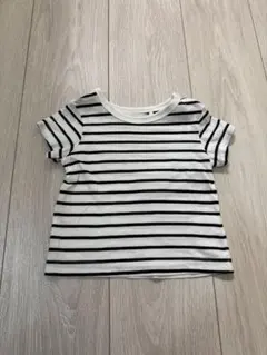白黒ストライプ 半袖Tシャツ