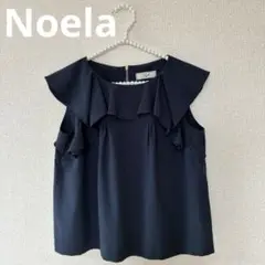 Noela ノースリーブフリルブラウス　ネイビー