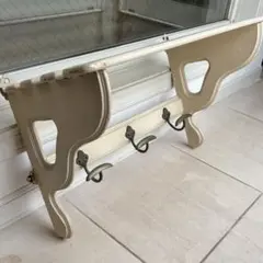 フランス アンティーク ウォールシェルフ フック付き