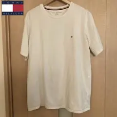 【TOMMY HILFIGER】 ホワイト クルーネック Tシャツ XLのサムネイル