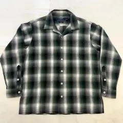 90s ポロスポーツ ラルフローレン 開襟シャツ オンブレチェック レーヨン