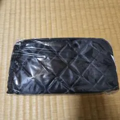 ブラック キルティング メイクポーチ