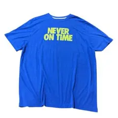 NIKE プリントTシャツ　オーバーサイズ　古着　ブルー　スポーツ　8Sa