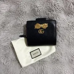 GUCCI 長財布 ブラック リボン GGマーモント グッチ - メルカリ
