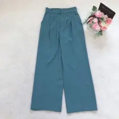 グローバルワーク カジュアルパンツ レディース ボトム ストレート カラー 無地